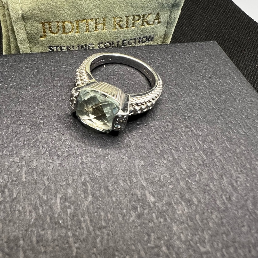 Judith Ripka Prasiolite Ring Size 7
